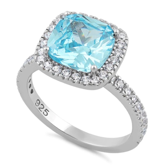 Jewelry - BRAND NEW Sterling Silver 925 Cushion cut Amytheist